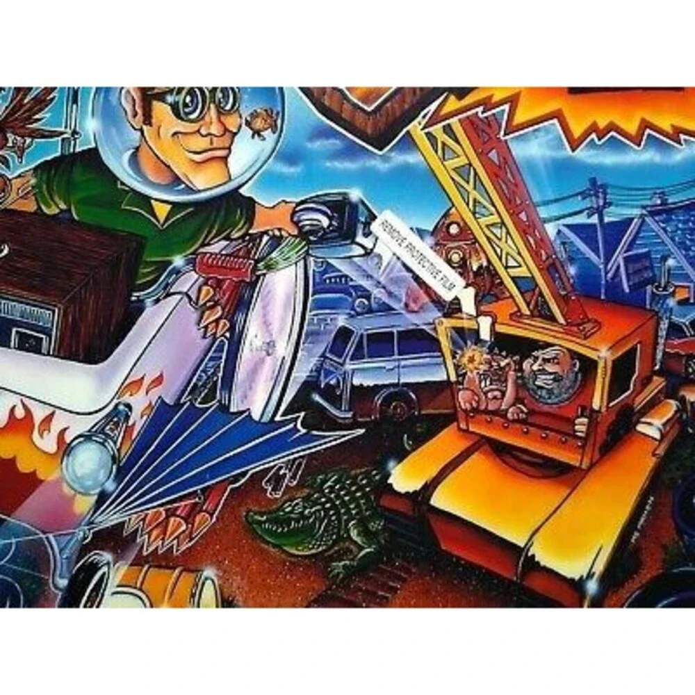 Williams Junkyard Pinball Machine Translite Artwork Original NOS 1996 Crazy Bob